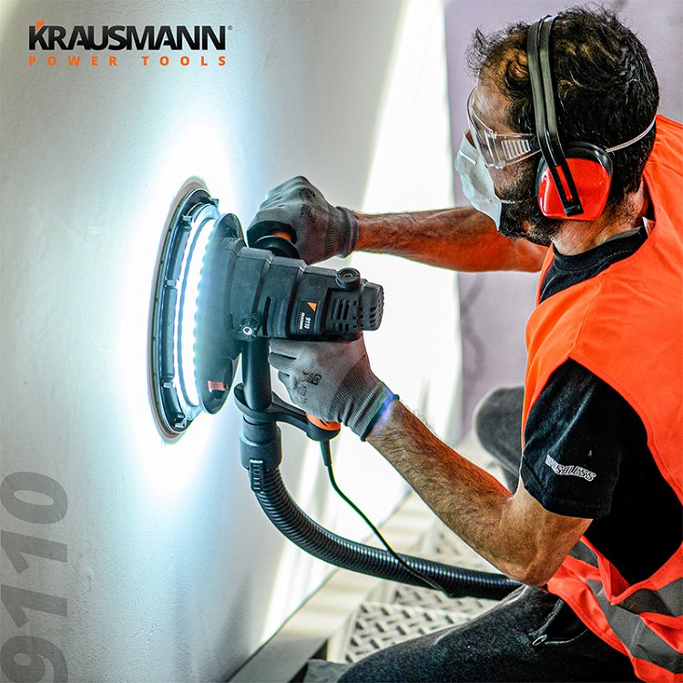 Τριβείο Τοίχου Χειρός Με LED Φωτισμό 800W Krausmann (9110)