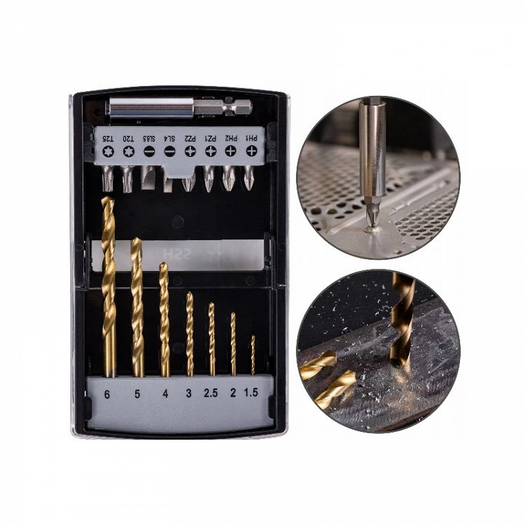 Τρυπάνια & Μύτες S2 Σετ 16τμχ 418702 Tactix