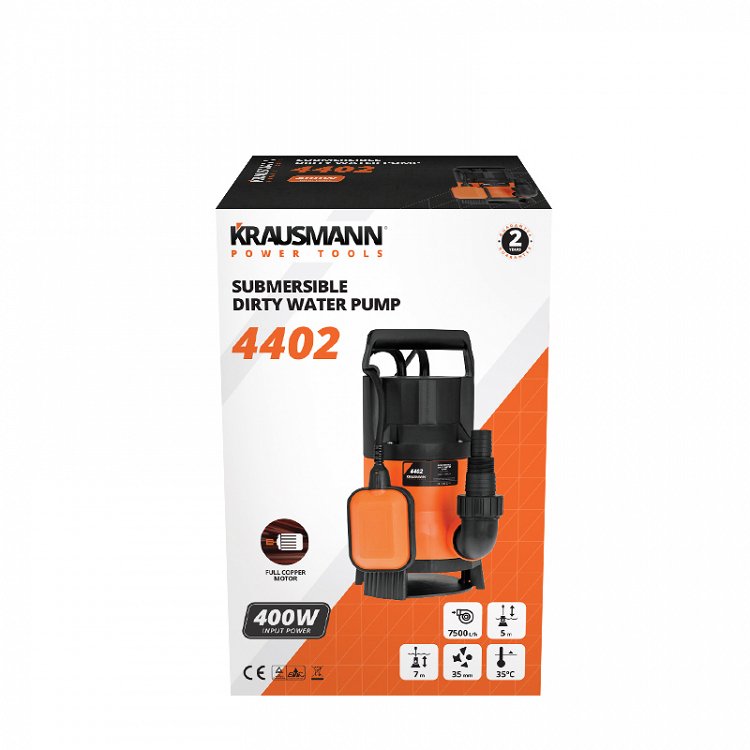 Υποβρύχια Αντλία Ακάθαρτων Υδάτων 400W Krausmann (4402)