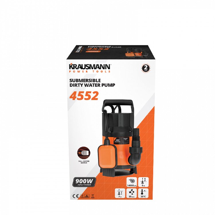 Υποβρύχια Αντλία Ακάθαρτων Υδάτων 900W Krausmann (4552)