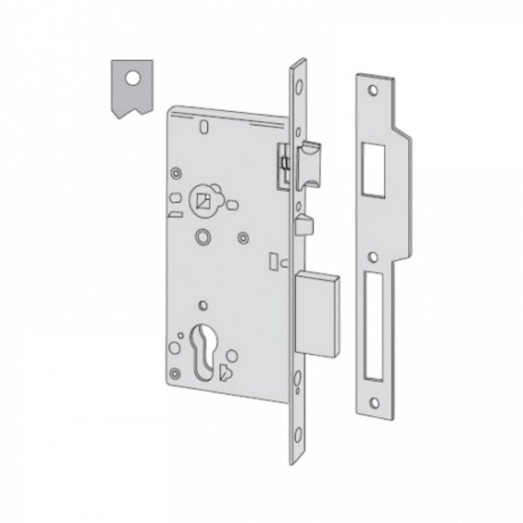 Βασική Κλειδαριά Ξύλινης Πόρτας CISA 52810 Με Κλείδωμα Γλώσσας Και Χρήση Πανικού