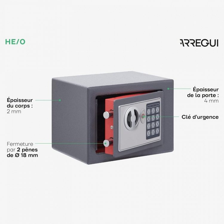 Χρηματοκιβώτιο Arregui HE/O Με Ηλεκτρονική Κλειδαριά και Πόμολο | Μικρό Οικονομικό