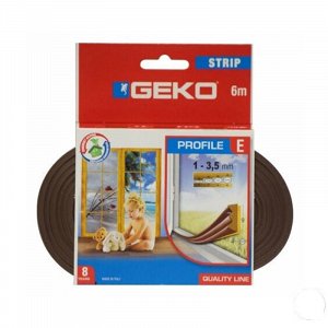 Αεροστόπ Μονωτικό Λάστιχο Πορτών & Παραθύρων Καφέ 6m Geko