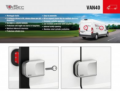 DISEC RIF040 Πρόσθετη Κλειδαριά για Φορτηγά και Van