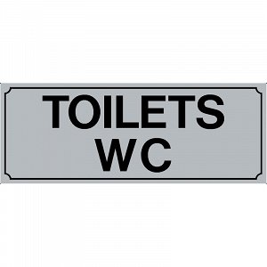Πινακίδα Σήμανσης ''TOILETS WC'' (PVC)