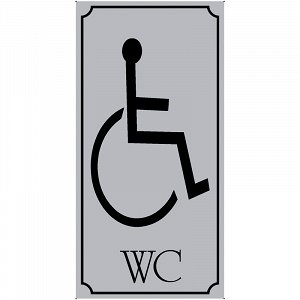 Πινακίδα Σήμανσης ''WC'' Για ΑΜΕΑ (PVC)