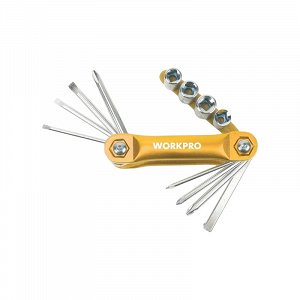 Πολυεργαλείο Κατσαβίδια & Καρυδάκια Αναδιπλούμενος Σουγιάς 12τμχ Workpro