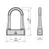 Κλειδαριά Τύπου U BASI ZR 315 Μαύρη 140 × 212 mm