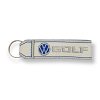 Δερμάτινο Κεντητό Μπρελόκ VW GOLF Λευκό