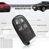 Κέλυφος Κλειδιού κλειδιού αυτοκινήτου για Fiat / Chrysler / Jeep / Dodge με 4 κουμπιά