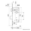Κλειδαριά Μεσόπορτας AGB B005854503 45mm