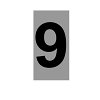 Πινακίδα Σήμανσης Αριθμός ''9'' (Αλουμινίου)