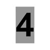 Πινακίδα Σήμανσης Αριθμός ''4'' (Αλουμινίου)
