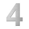 Πινακίδα Σήμανσης Αριθμός ''4'' Σε Ασημί Χρώμα (ABS)