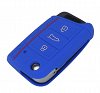 Θήκη Σιλικόνης Skoda/Seat/Volkswagen με 3 Κουμπιά μπλε